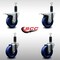 Service Caster 4'' SS Solid Poly Swivel 1-1/8'' Expanding Stem Caster Set 2 Total Lock Brakes, 4PK SCC-SSEXTTL20S414-SPUS-2-S-2-118 - alternate 2